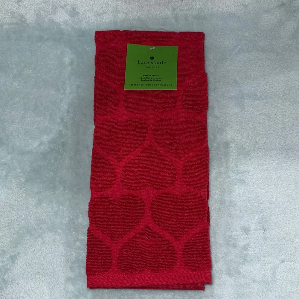kate spade Red Heart Design Kitchen Towels